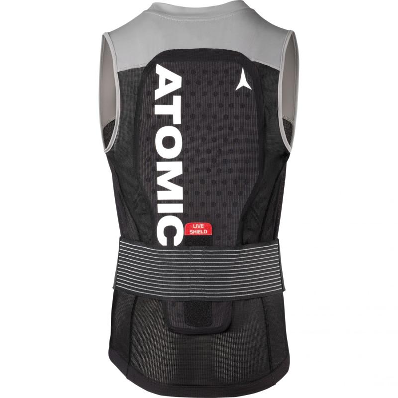 Atomic Live Shield Vest - Let Rygskjold i Sort/Grå