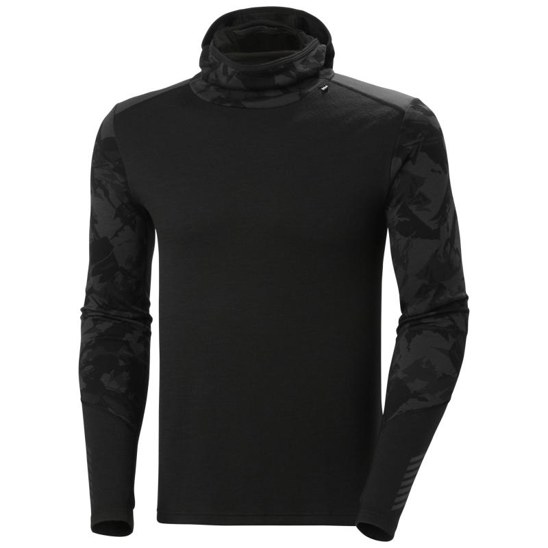 Helly Hansen Lifa Merino Balaclava Hoodie til herrer, sort