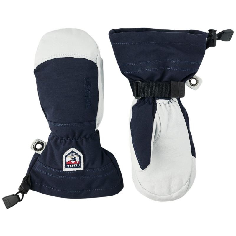 Hestra Army Leather Heli Ski Luffer til Junior - Navy