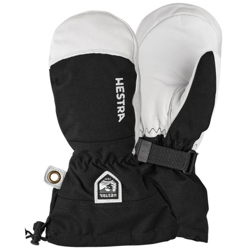 Hestra Army Leather Heli Luffer til Børn - Sort