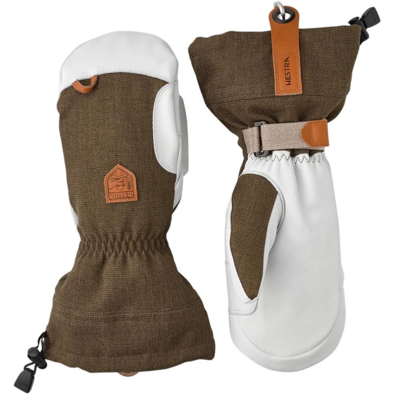 Hestra Army Leather Patrol Luffer i Oliven - Hurtig Levering!