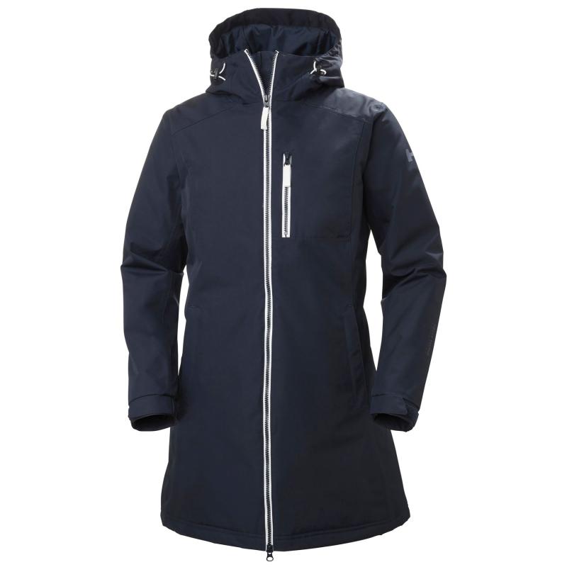 Helly Hansen Long Belfast Vinterjakke til Dame - Mørkeblå