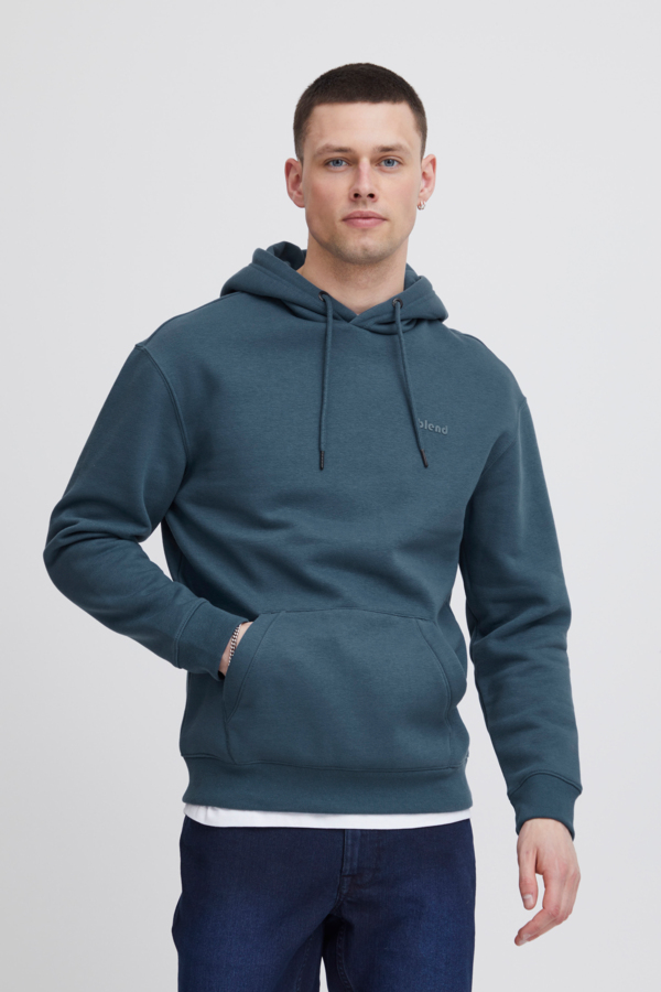 Bhdownton Hoodie til Mænd - Blå Regular Fit