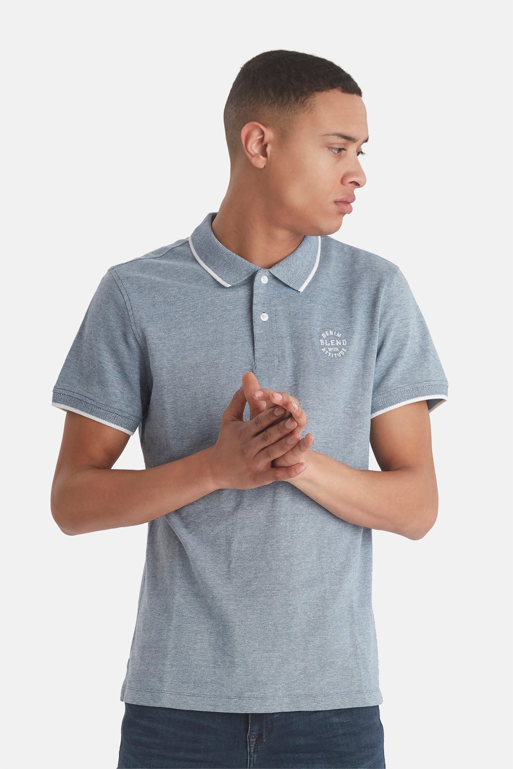 Bhnate Polo Noos i Blå - Slim Fit til Mænd
