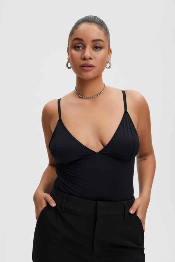 Gestuz Camigz Top - Elegant sort tanktop med stropper