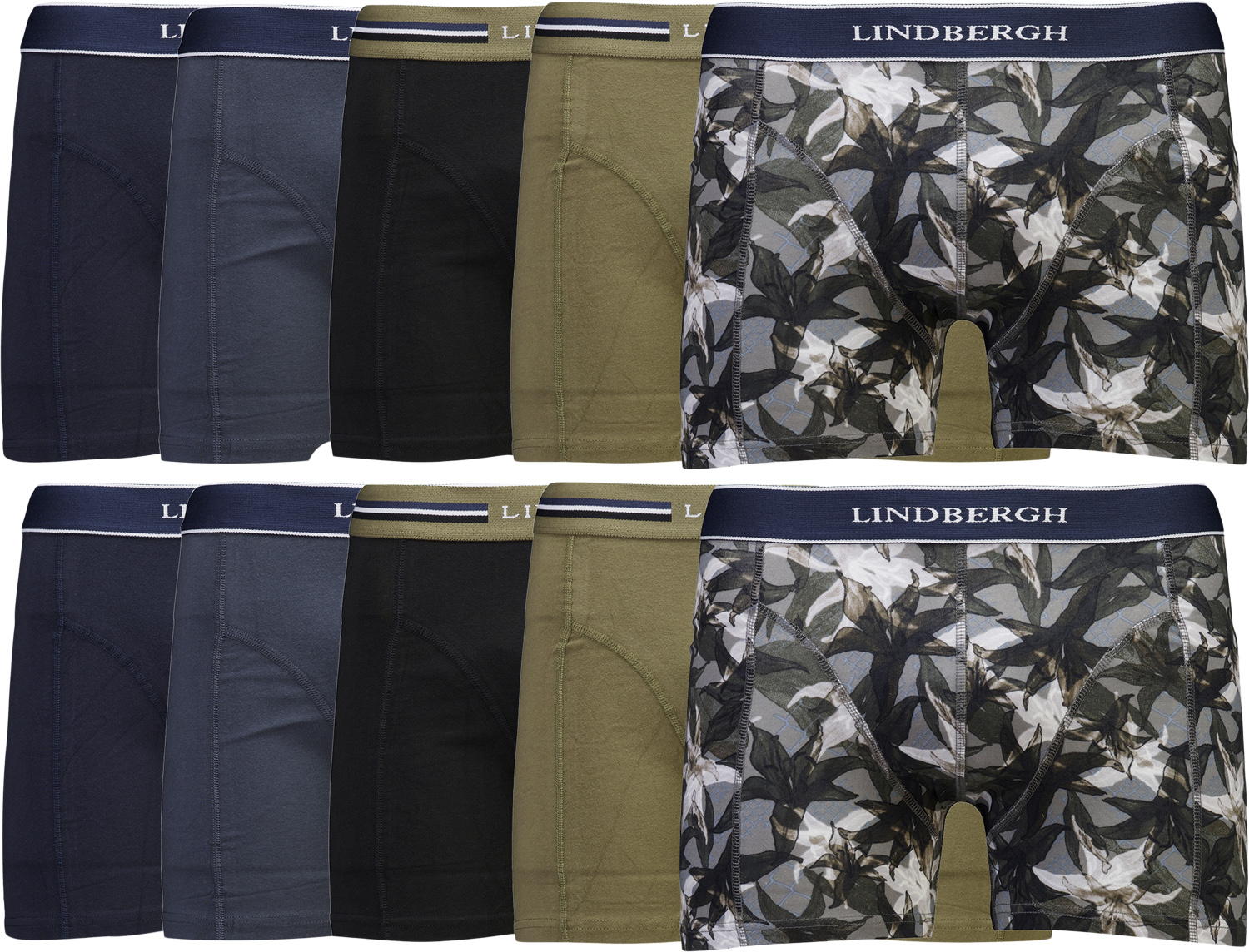 Blandede Bomulds Boxershorts - 10 Pakker til Mænd