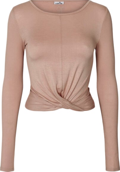 Trendy Cover Up Crop Trøje fra Carite - Lyserød Stil