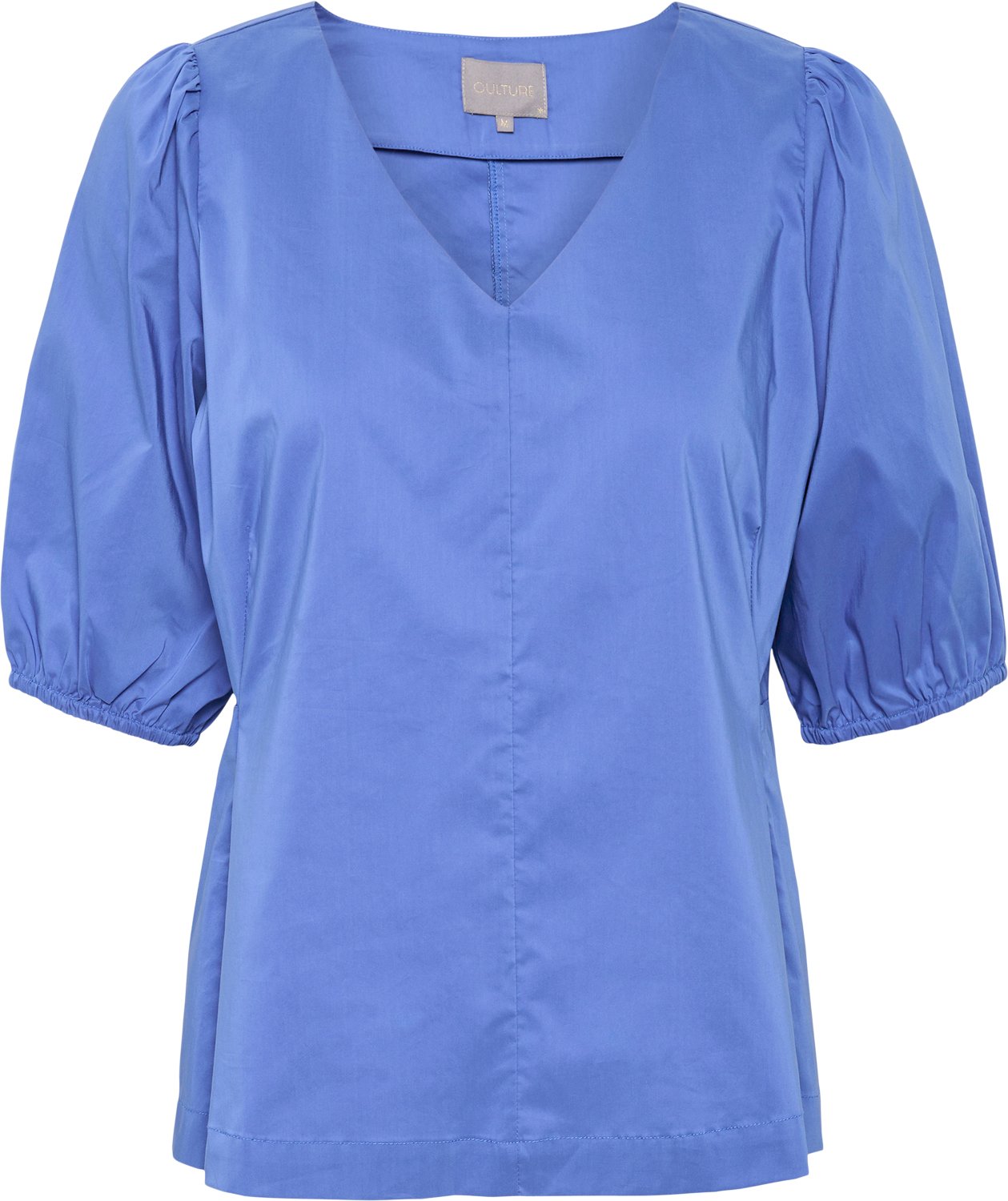 Cuantoinett Kortærmet Bluse i Dazzling Blue - Tilbud!
