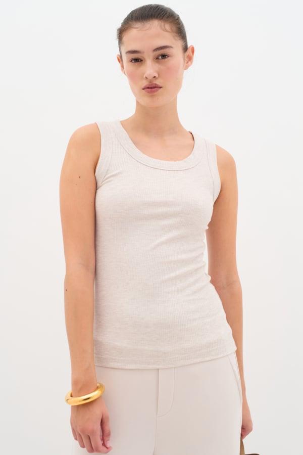 Dagnaiw Melange Tanktop - Slim Fit til Dame