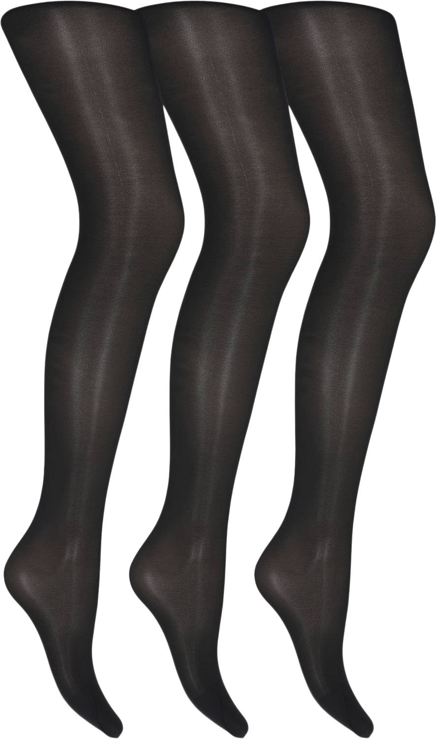 Decoy Genanvendte Strømpebukser 40den 3pk - Sort