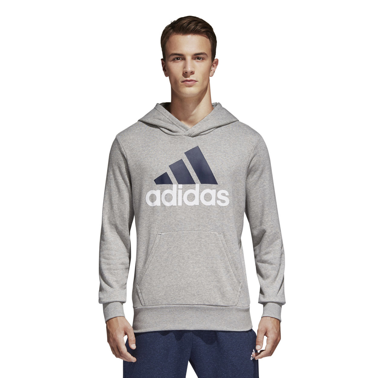 Essentials Linear Hættetrøje fra adidas - Grå Stil!