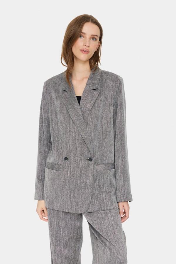 Grå Glendasz Blazer fra Saint Tropez - Hurtig levering!