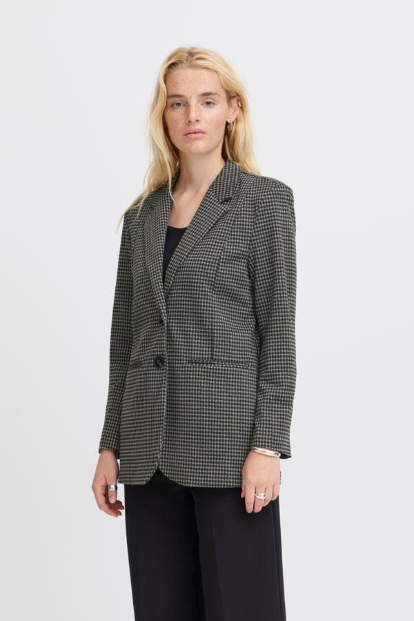 Ihkate Houndstooth Oversize Blazer til kvinder