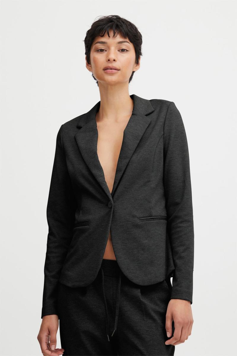 Grå blazer Kate fra ICHI - Elegant til hverdag