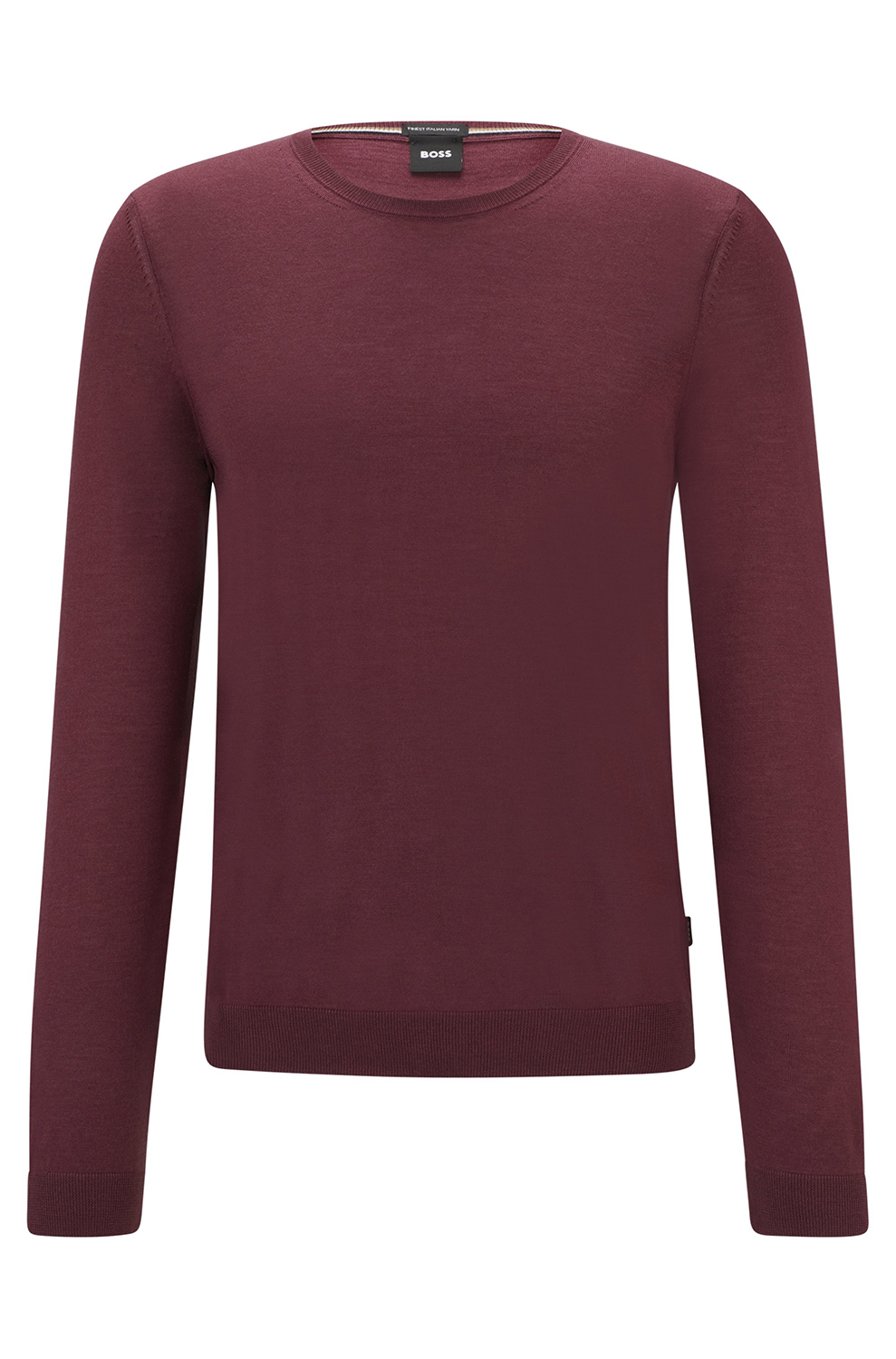 BOSS Lenop Sweater i Mørkerød - Hurtig Levering!