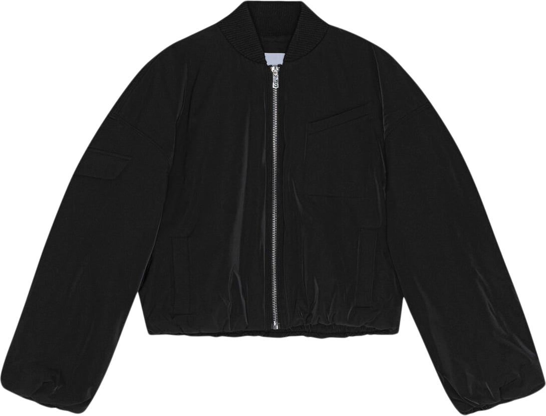 Sort Oversized Bomberjakke fra Ganni - Black Friday Tilbud!