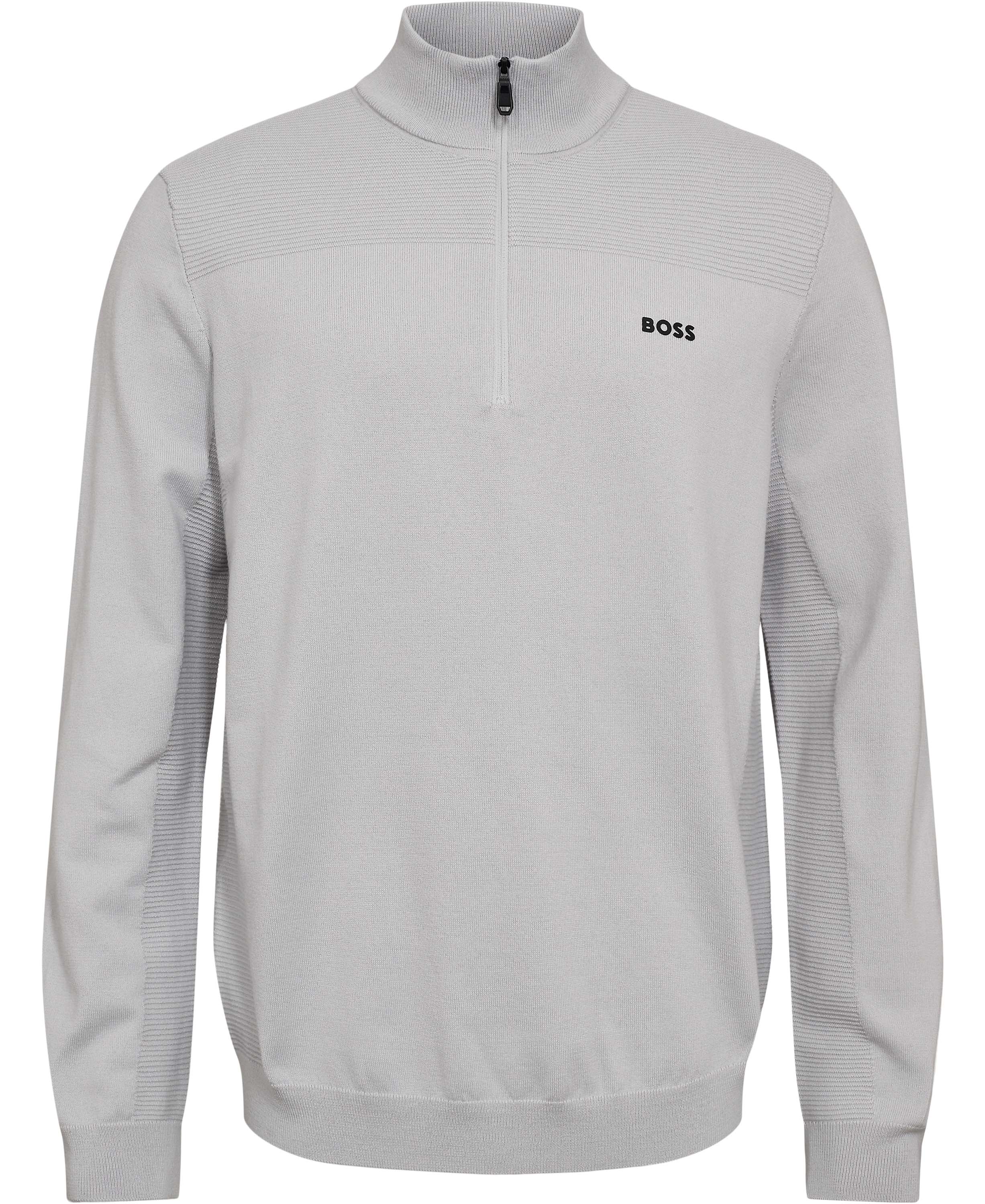 BOSS Momentumx QZ Sweater i Lys/Pastel Grå