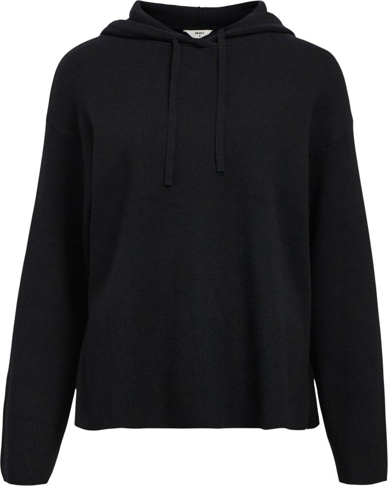 Objreynard L/S Lo Strik Hoodie til kvinder - Sort
