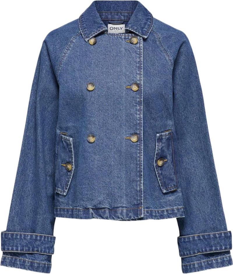 Onlapril Kort DNM Trench fra ONLY - Stilfuld Denimjakke
