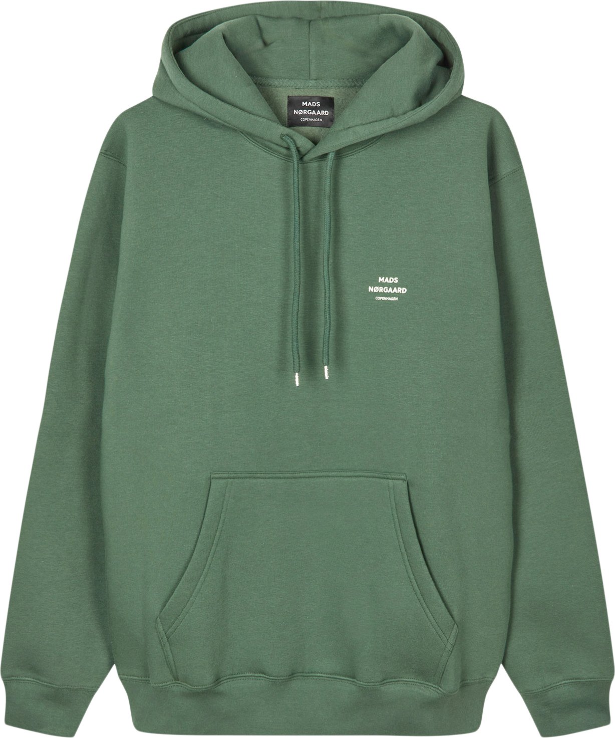 Klassisk Grøn Hoodie med Logo fra Mads Nørgaard