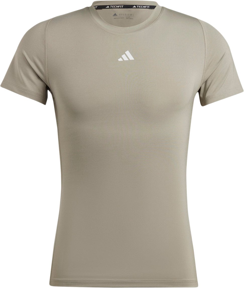 Grøn Techfit Trænings T-shirt fra adidas - Godt tilbud!
