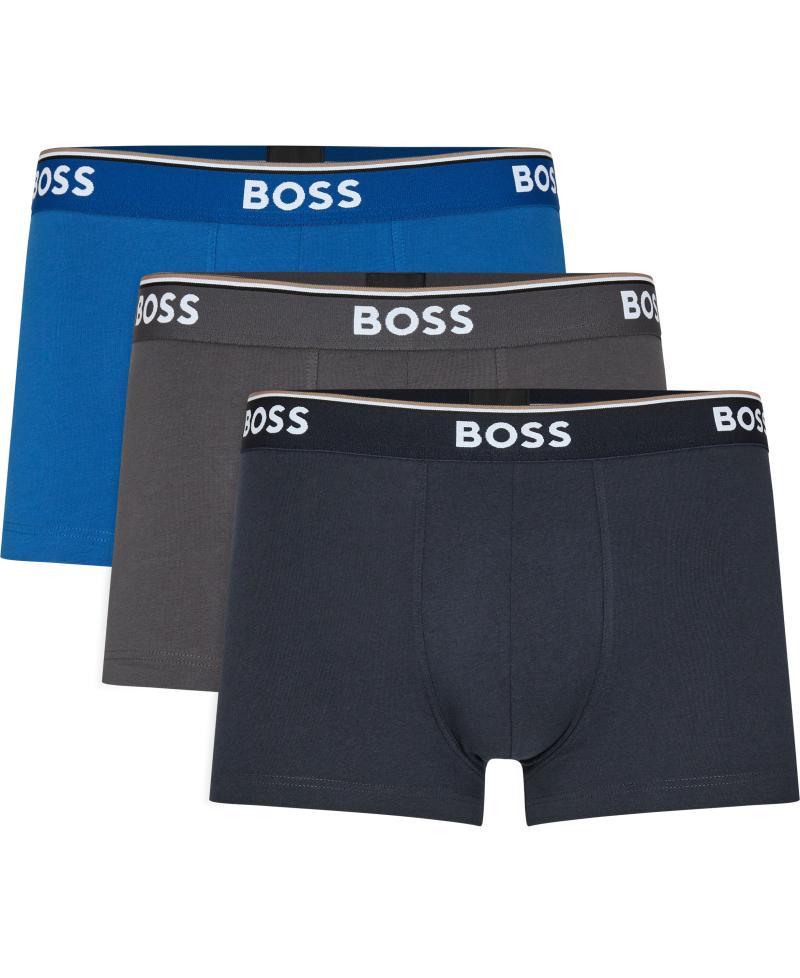 BOSS Trunk 3P Power Boxershorts - Åben Blå
