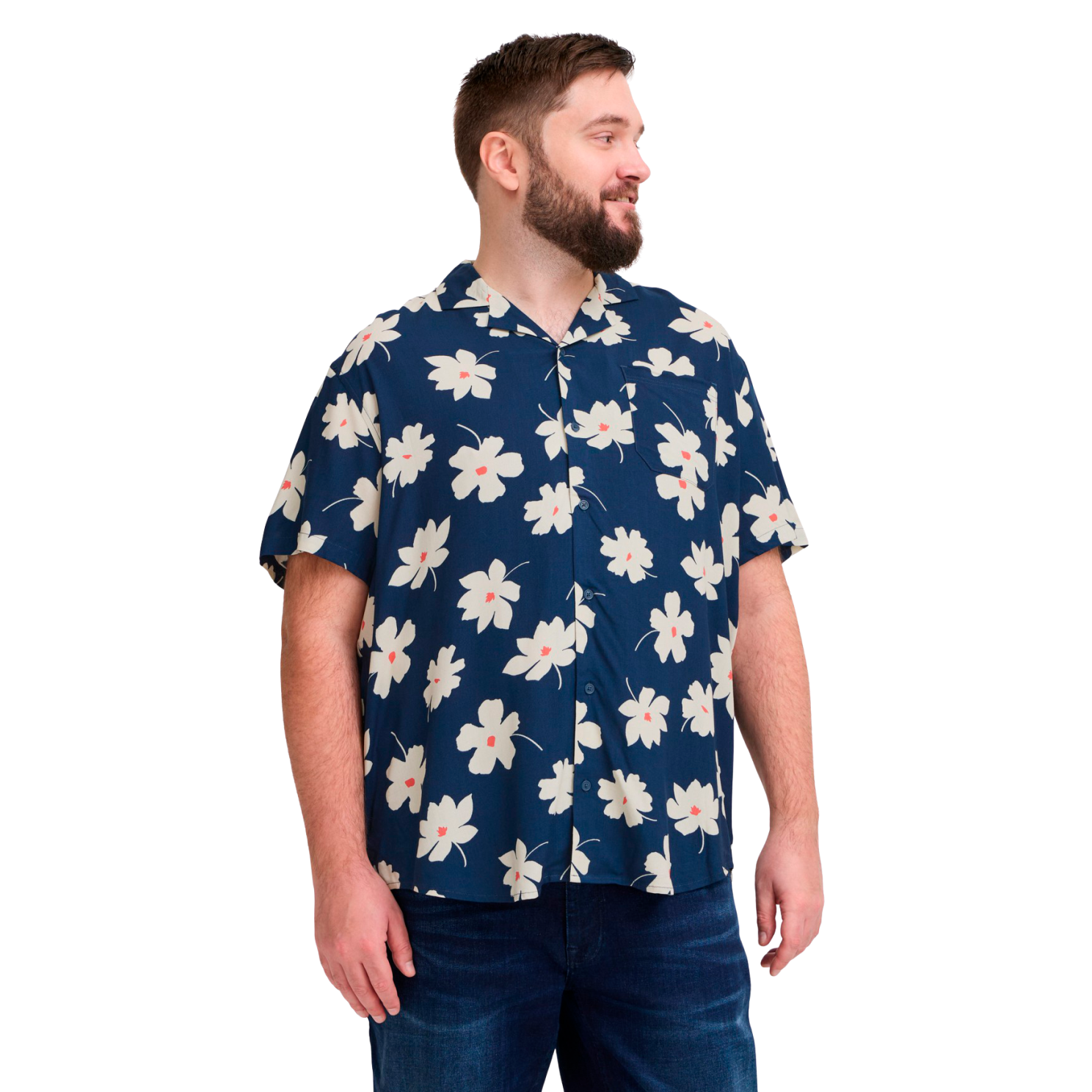 Blend Herre Kortærmet skjorte - Dress Blues - 6XL