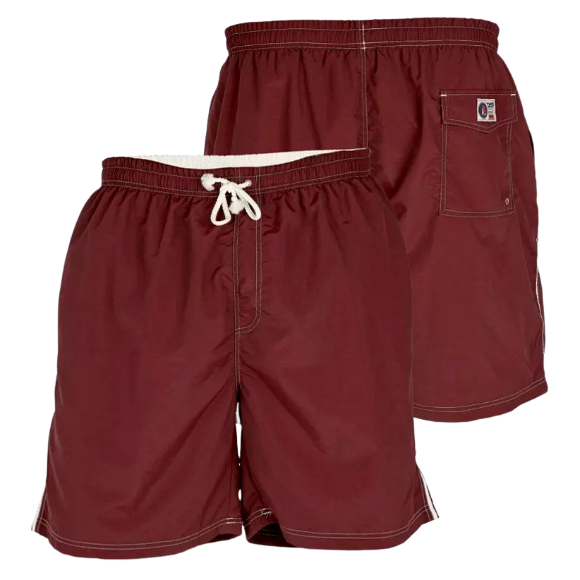 D5555 Yarrow Herre Badeshorts Plus Size - Burgundy - 4XL
